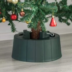 Green Plastic Christmas Tree Stand With Screw Fastener -Northlight Shop gardenised christmas tree stands qi003953 4f 1000