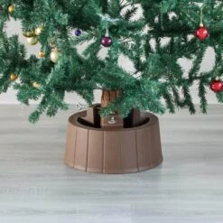 Brown Plastic Christmas Tree Stand With Screw Fastener -Northlight Shop gardenised christmas tree stands qi003953 br 4f 1000