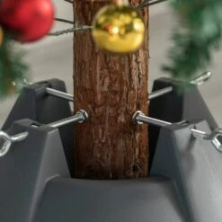 Grey Plastic Christmas Tree Stand With Screw Fastener -Northlight Shop gardenised christmas tree stands qi004154 gy 4f 1000