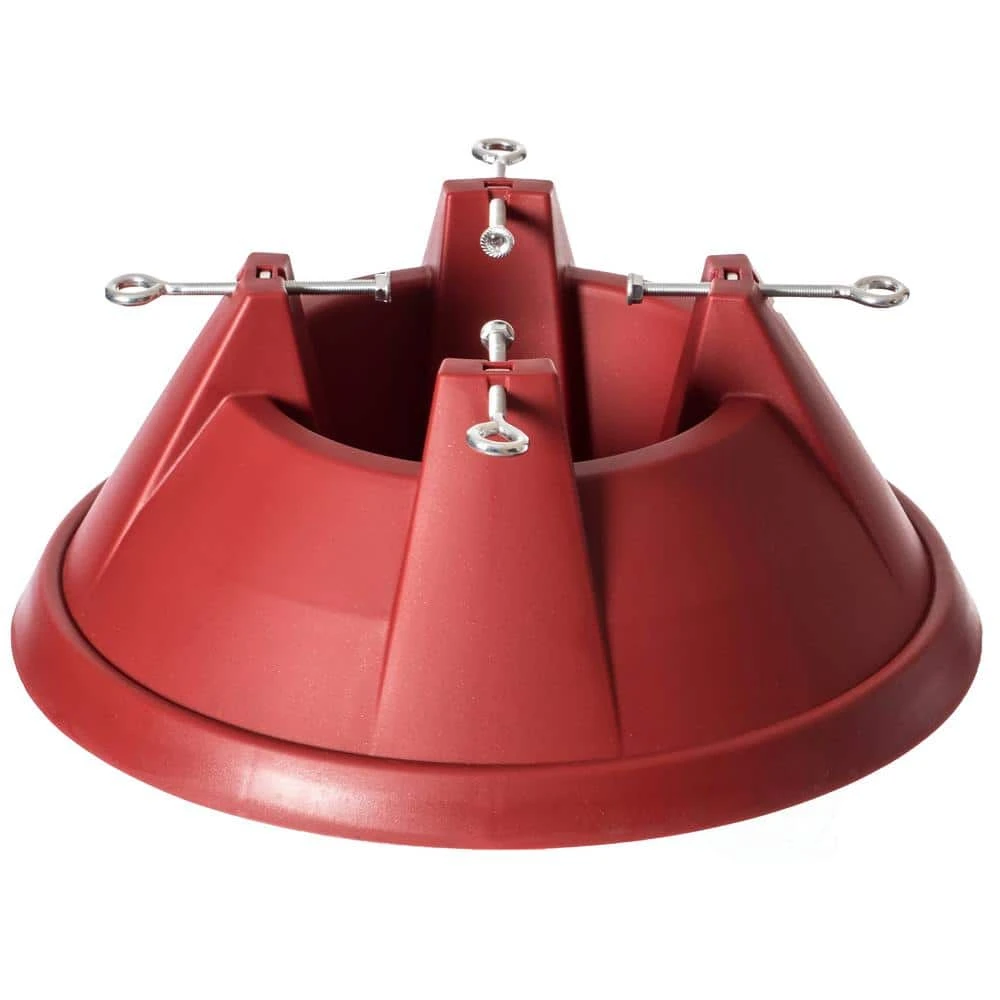 Red Plastic Christmas Tree Stand With Screw Fastener 1 Red Plastic Christmas Tree Stand With Screw Fastener