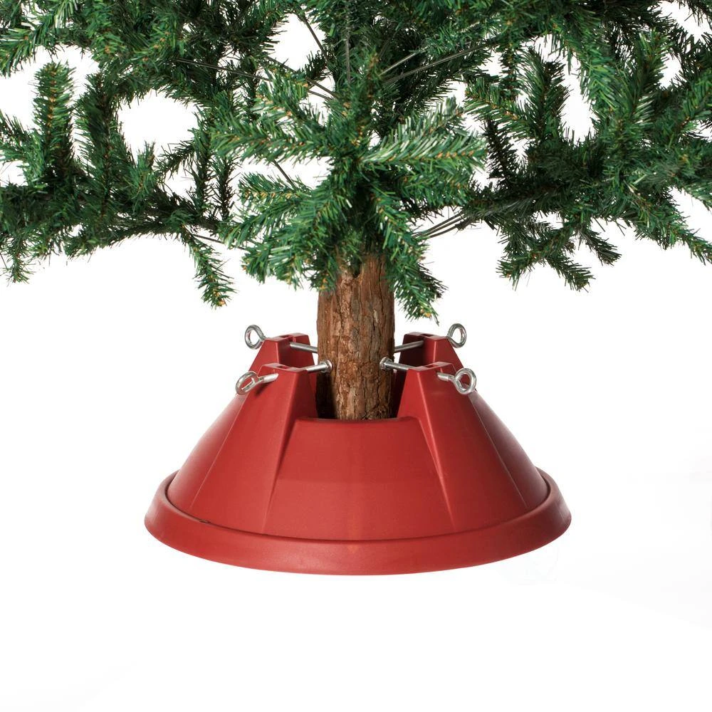 Red Plastic Christmas Tree Stand With Screw Fastener 9 Red Plastic Christmas Tree Stand With Screw Fastener - Image 9