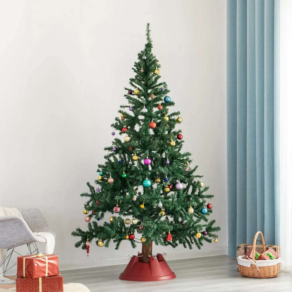 Red Plastic Christmas Tree Stand With Screw Fastener 4 Red Plastic Christmas Tree Stand With Screw Fastener - Image 4