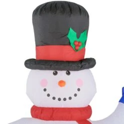 6.5 Ft Pre-Lit LED Projection Snowman Christmas Inflatable -Northlight Shop gemmy christmas inflatables 10906 40 1000