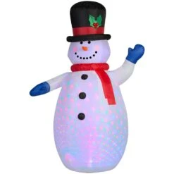 6.5 Ft Pre-Lit LED Projection Snowman Christmas Inflatable