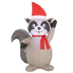 3.5 Ft. Airblown Inflatable Pre-lit Raccoon 17 3.5 Ft. Airblown Inflatable Pre-lit Raccoon -Northlight Shop gemmy christmas inflatables 112107x 1f 1000