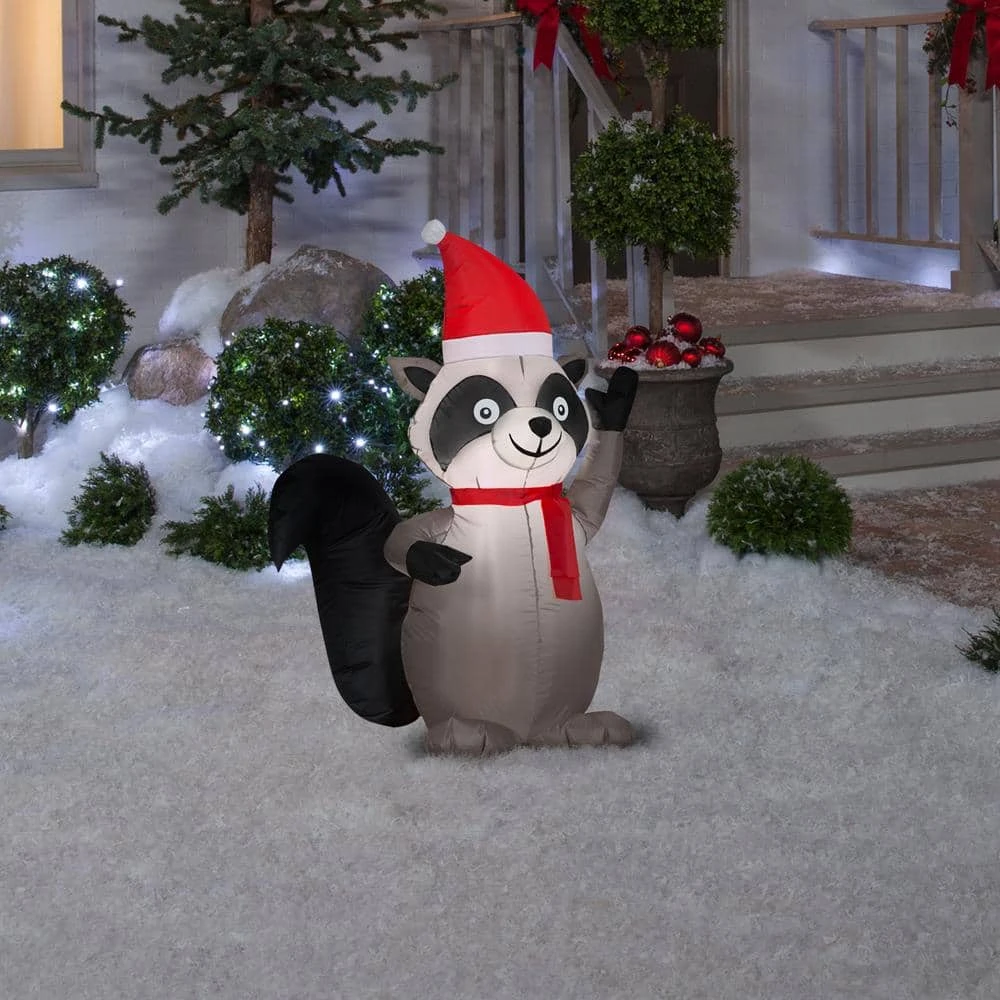 3.5 Ft. Airblown Inflatable Pre-lit Raccoon 6 3.5 Ft. Airblown Inflatable Pre-lit Raccoon - Image 6