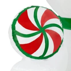 6 Ft Pre-Lit LED Airblown Polar Bear With Lollipop Christmas Inflatable 9 6 Ft Pre-Lit LED Airblown Polar Bear With Lollipop Christmas Inflatable -Northlight Shop gemmy christmas inflatables 21gm11152 1d 1000