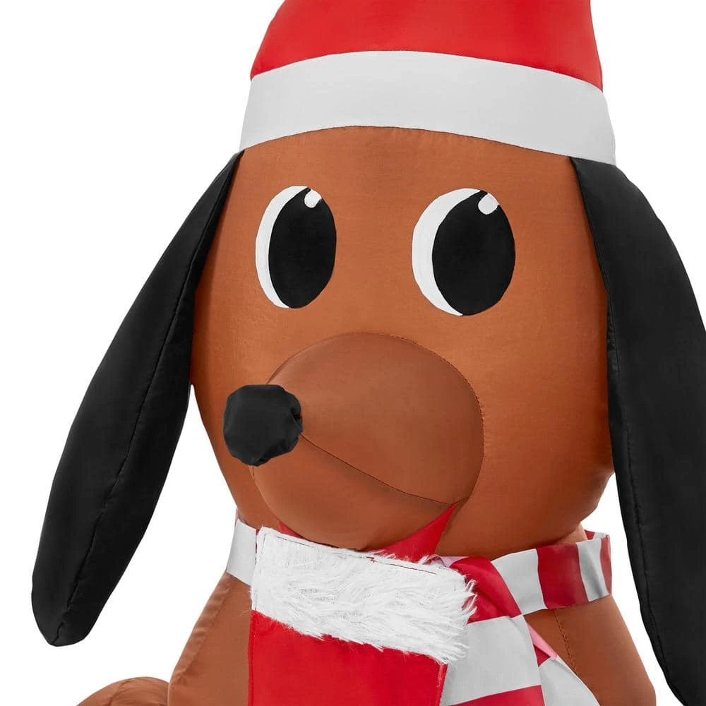 7.5 Ft Pre-Lit LED Airblown Stocking Pet Pals Christmas Inflatable 4 7.5 Ft Pre-Lit LED Airblown Stocking Pet Pals Christmas Inflatable - Image 4