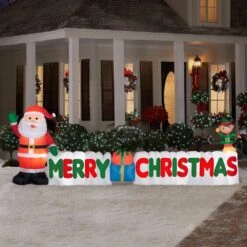 12 Ft. Long Inflatable Merry Christmas Sign -Northlight Shop gemmy christmas inflatables 89991 31 1000