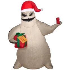 3.5 Ft. Tall Christmas Inflatable Airblown-Oogie Boogie With Santa Hat And Present-SM-Disney