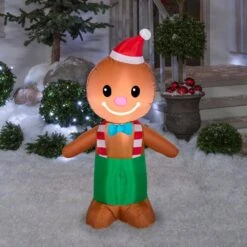 3.5 Ft. Tall Airblown-Gingerbread Man-SM Inflatable -Northlight Shop gemmy christmas inflatables g 114558 31 1000