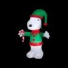 5 Ft. Tall Airblown-Snoopy As Elf-MD-Peanuts (WM) Inflatable -Northlight Shop gemmy christmas inflatables g 114802 64 1000