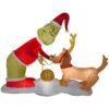 Holiday 5.12 Ft. H X 6.5 Ft. W Inflatable Airblown Grinch And Max Scene -Northlight Shop gemmy christmas inflatables g 11573 64 1000
