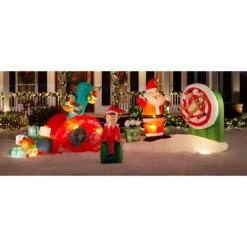 3.5 Ft. LED Inflatable Elf On Present -Northlight Shop gemmy christmas inflatables g 35847 44 1000