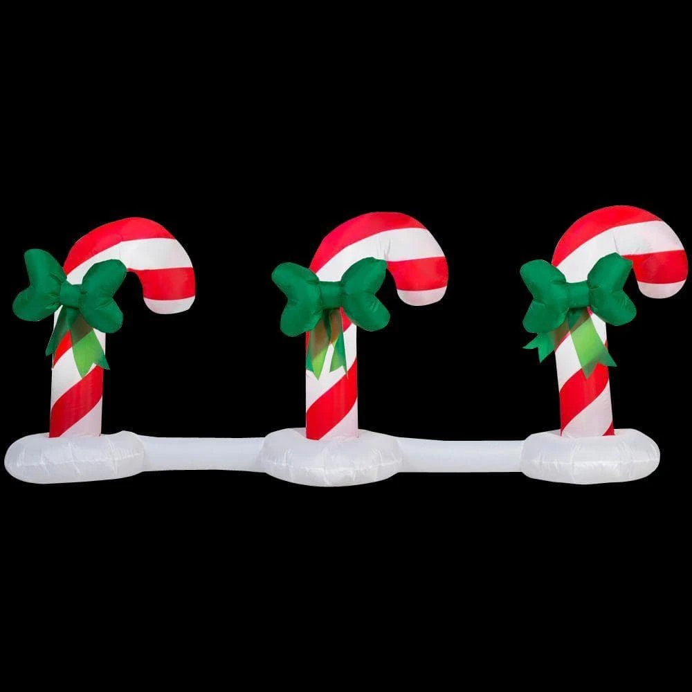 66.14 In. W X 14.57 In. D X 24.02 In. H Lighted Inflatable Candy Cane Pathway (3-Count) 1 66.14 In. W X 14.57 In. D X 24.02 In. H Lighted Inflatable Candy Cane Pathway (3-Count)