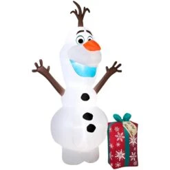 Olaf With Present Inflatable