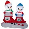 4 Ft. H Airblown Snowman In Stocking Races-SM -Northlight Shop gemmy christmas inflatables g 39908 64 1000