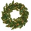 24 In. Pre-Lit Carolina Fir Artificial Wreath With Multi Colored Lights -Northlight Shop general foam christmas wreaths hd 24216m1 64 1000