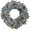 24 In. Pre Lit Siberian Artificial Wreath With Clear Lights And Pine Cones -Northlight Shop general foam christmas wreaths hd w24922c 64 1000