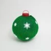 Festive 60cm Diameter Collapsible Green Ball With Snowflake Design And LED Lights -Northlight Shop gerson international christmas inflatables 2742930ec g 64 1000