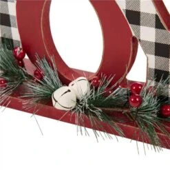 11 In. L Wooden Christmas Plaid JOY Table Decor 8 11 In. L Wooden Christmas Plaid JOY Table Decor -Northlight Shop glitzhome christmas centerpieces 1114202576 4f 1000