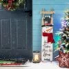 42 In. H Wooden Christmas Snowman Porch Sign -Northlight Shop glitzhome christmas figurines 2010100002 64 1000