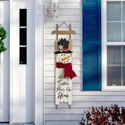 42 In. H Wooden Christmas Snowman Porch Sign 11 42 In. H Wooden Christmas Snowman Porch Sign -Northlight Shop glitzhome christmas figurines 2010100002 77 1000