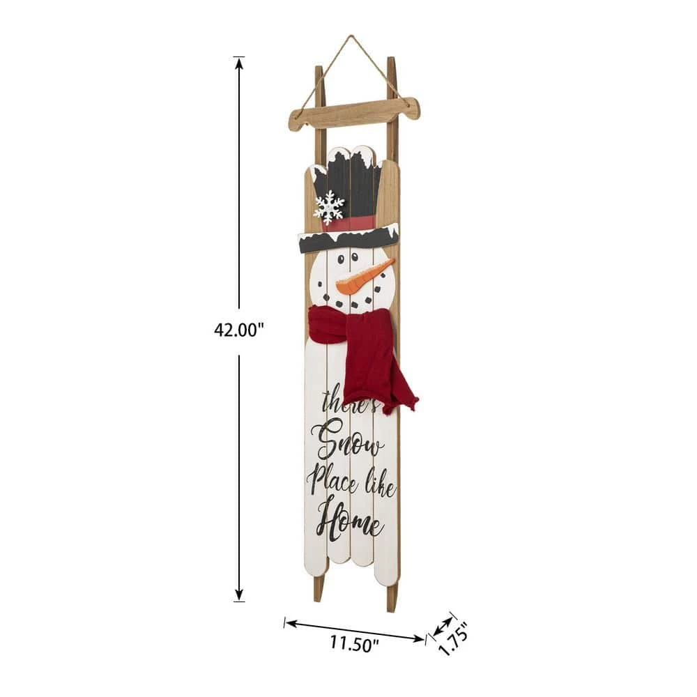 42 In. H Wooden Christmas Snowman Porch Sign 8 42 In. H Wooden Christmas Snowman Porch Sign - Image 8