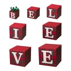 42.13 In. H Wooden Double-Sided BELIEVE Porch Decor -Northlight Shop glitzhome christmas figurines 2010100010 4f 1000