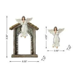 8 In. H Ivory Resin Nativity Figurine Christmas Set (11-Pieces) -Northlight Shop glitzhome christmas figurines 2030700007 44 1000