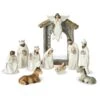 8 In. H Ivory Resin Nativity Figurine Christmas Set (11-Pieces) 2 8 In. H Ivory Resin Nativity Figurine Christmas Set (11-Pieces) -Northlight Shop glitzhome christmas figurines 2030700007 64 1000