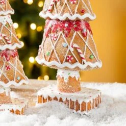 15.75 In. H Resin Christmas Tree Table Decor (Set Of 2) -Northlight Shop glitzhome christmas figurines 2040200012 1f 1000