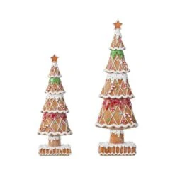 15.75 In. H Resin Christmas Tree Table Decor (Set Of 2) -Northlight Shop glitzhome christmas figurines 2040200012 66 1000