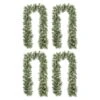 6 Ft. Pre-Lit Frosted Greenery Pinecones Christmas Garland, With 35 C3 Clear LED Lights And Timer (Set Of 4) 16 6 Ft. Pre-Lit Frosted Greenery Pinecones Christmas Garland, With 35 C3 Clear LED Lights And Timer (Set Of 4) -Northlight Shop glitzhome christmas garland 2016000081 64 1000