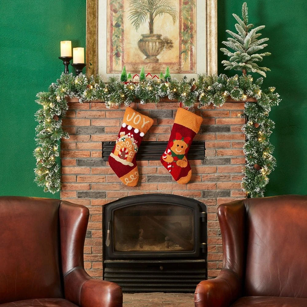 6 Ft. Pre-Lit Frosted Greenery Pinecones Christmas Garland, With 35 C3 Clear LED Lights And Timer (Set Of 4) 2 6 Ft. Pre-Lit Frosted Greenery Pinecones Christmas Garland, With 35 C3 Clear LED Lights And Timer (Set Of 4) - Image 2