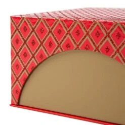 4.88 In. Nesting Box Tower Red (Set Of 5) -Northlight Shop glitzhome christmas gift boxes 1504004192 4f 1000