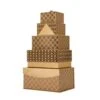 4.88 In. Metallic Gold Exterior Gift Box. (Set Of 5)