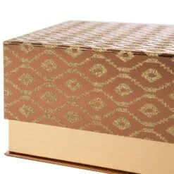 4.88 In. Metallic Gold Exterior Gift Box. (Set Of 5) -Northlight Shop glitzhome christmas gift boxes 1504004194 c3 1000