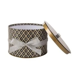 5.59 In. Round Gift Box (Set Of 4) -Northlight Shop glitzhome christmas gift boxes 1504004202 4f 1000