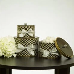 5.59 In. Round Gift Box (Set Of 4) -Northlight Shop glitzhome christmas gift boxes 1504004202 fa 1000