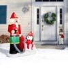 7 Ft. Lighted Inflatable Fire Fighter With Puppy Dog Decor -Northlight Shop glitzhome christmas inflatables 2005200006 64 1000