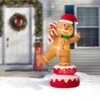 6 Ft. Lighted Inflatable Rotating Gingerbread Man Decor -Northlight Shop glitzhome christmas inflatables 2037900002 64 1000