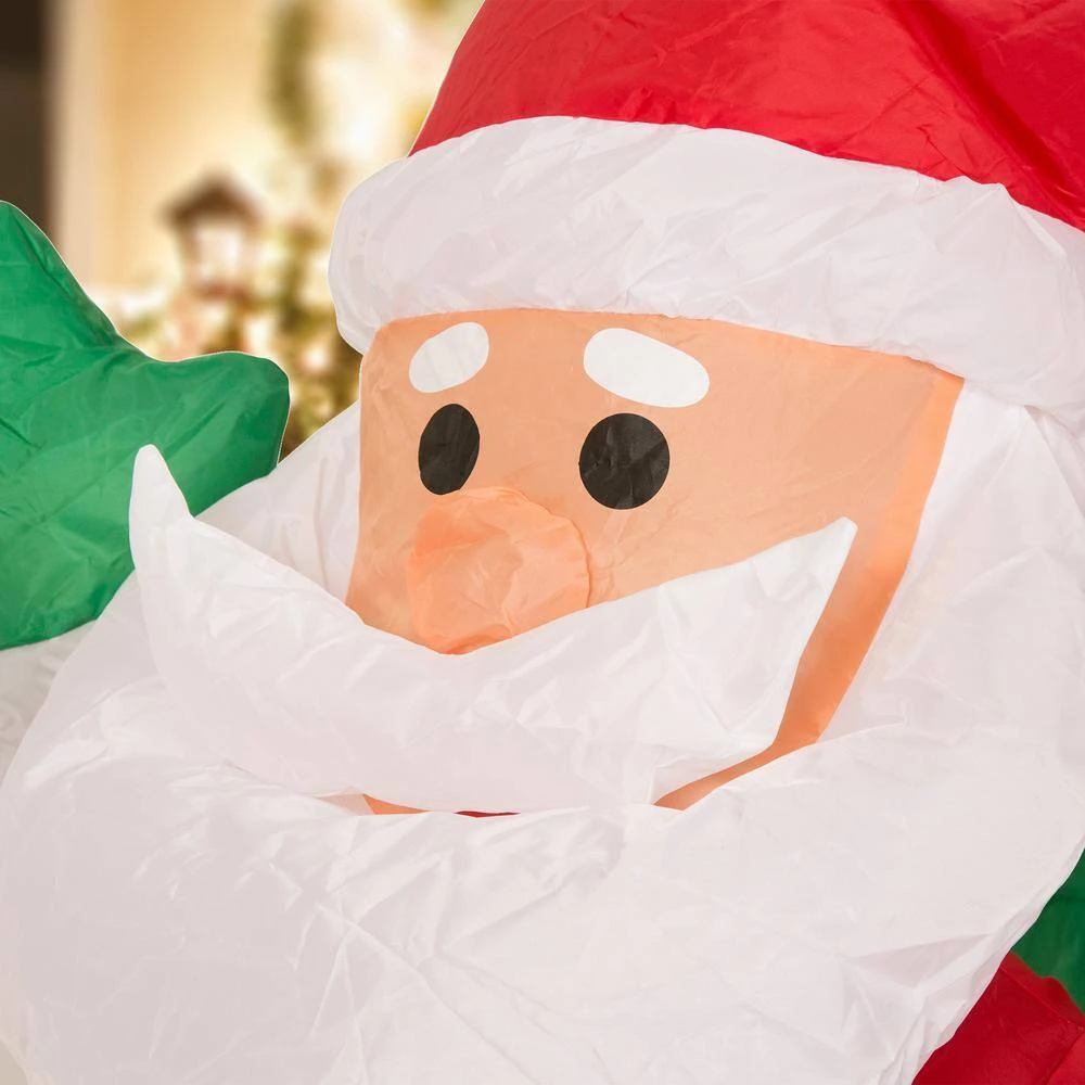 Lighted Inflatable Santa Sleigh Decor Inflated Height (2 Ft.) 3 Lighted Inflatable Santa Sleigh Decor Inflated Height (2 Ft.) - Image 3