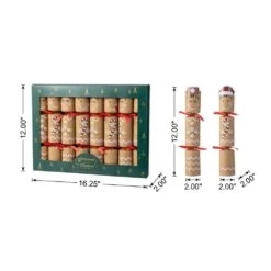 2.00 In. Christmas Gingerbread Man Party Cracker Ornament With Gift Contents (8 Pack) -Northlight Shop glitzhome christmas ornament sets 2039900012 c3 1000