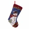 19 In. Hooked Christmas Decor Stocking With Snowman 16 19 In. Hooked Christmas Decor Stocking With Snowman -Northlight Shop glitzhome christmas stockings 1113000126 64 1000
