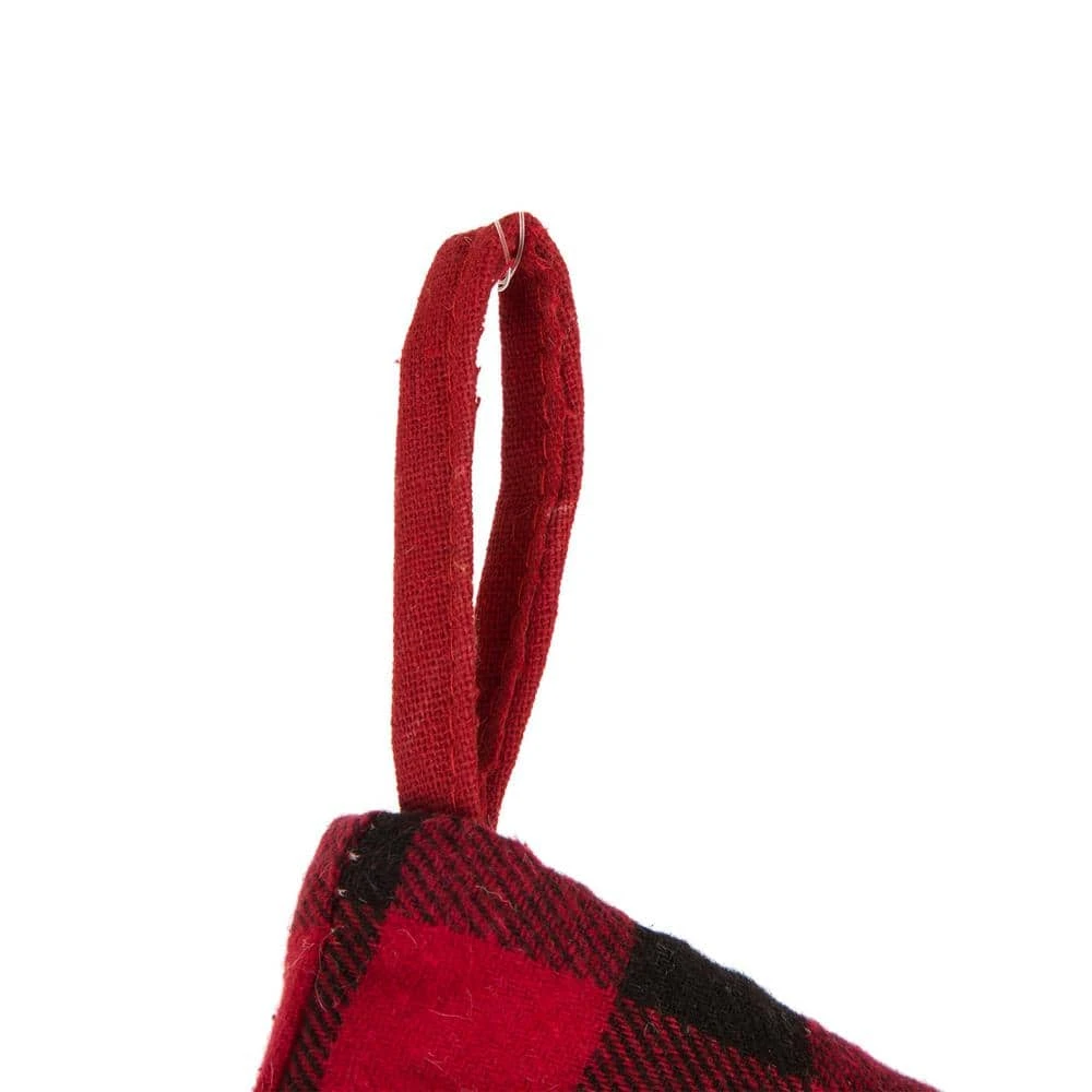 21 In. L LED Embroidered Linen Christmas Stocking - Cat 3 21 In. L LED Embroidered Linen Christmas Stocking - Cat - Image 3