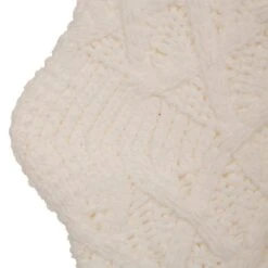 22 In. L Knitted Polyester White Christmas Stocking With Red Trim And Pompom -Northlight Shop glitzhome christmas stockings 1113203193 4f 1000