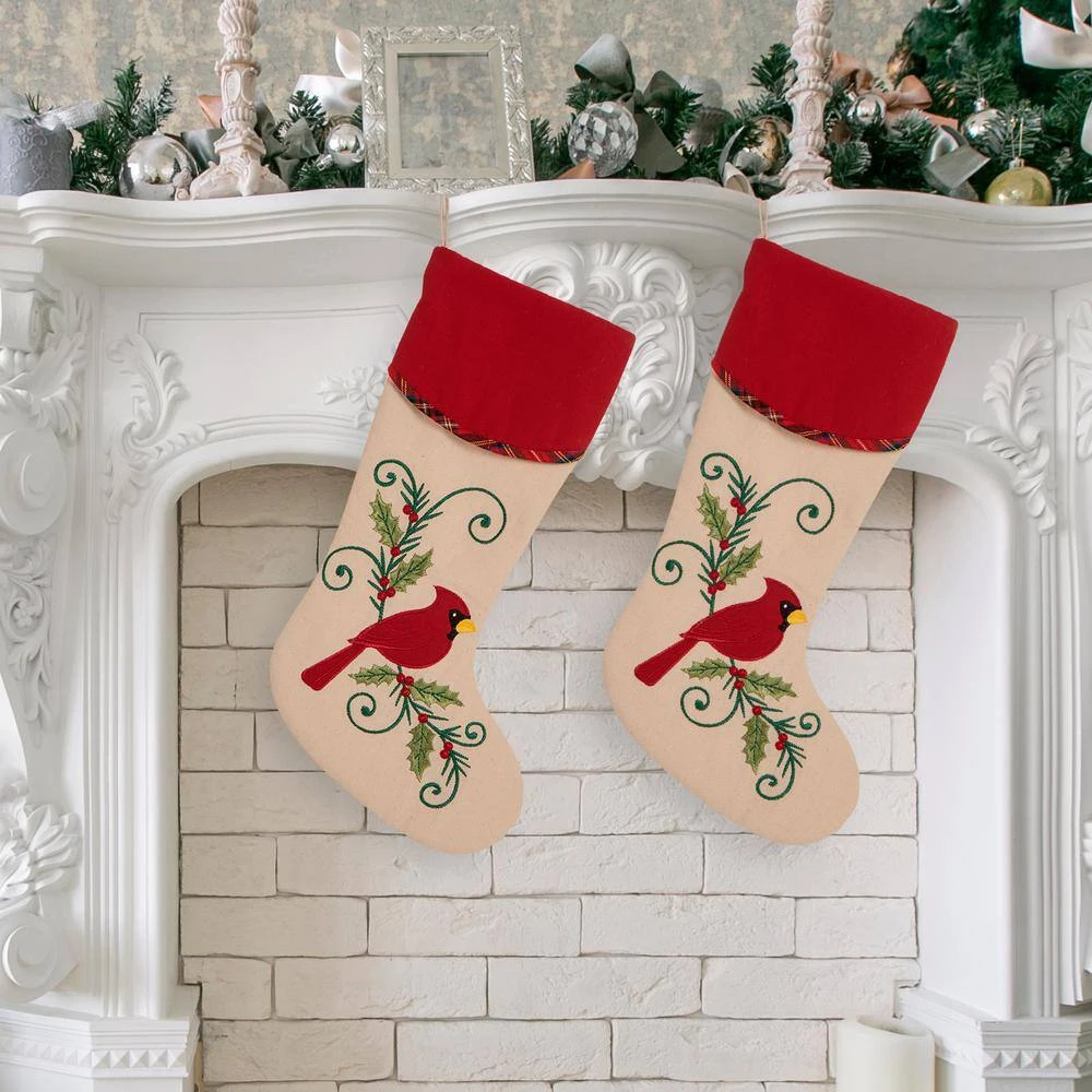 21 In. Polyester Fabric Christmas Decoration Stocking (2-Pack) 7 21 In. Polyester Fabric Christmas Decoration Stocking (2-Pack) - Image 7