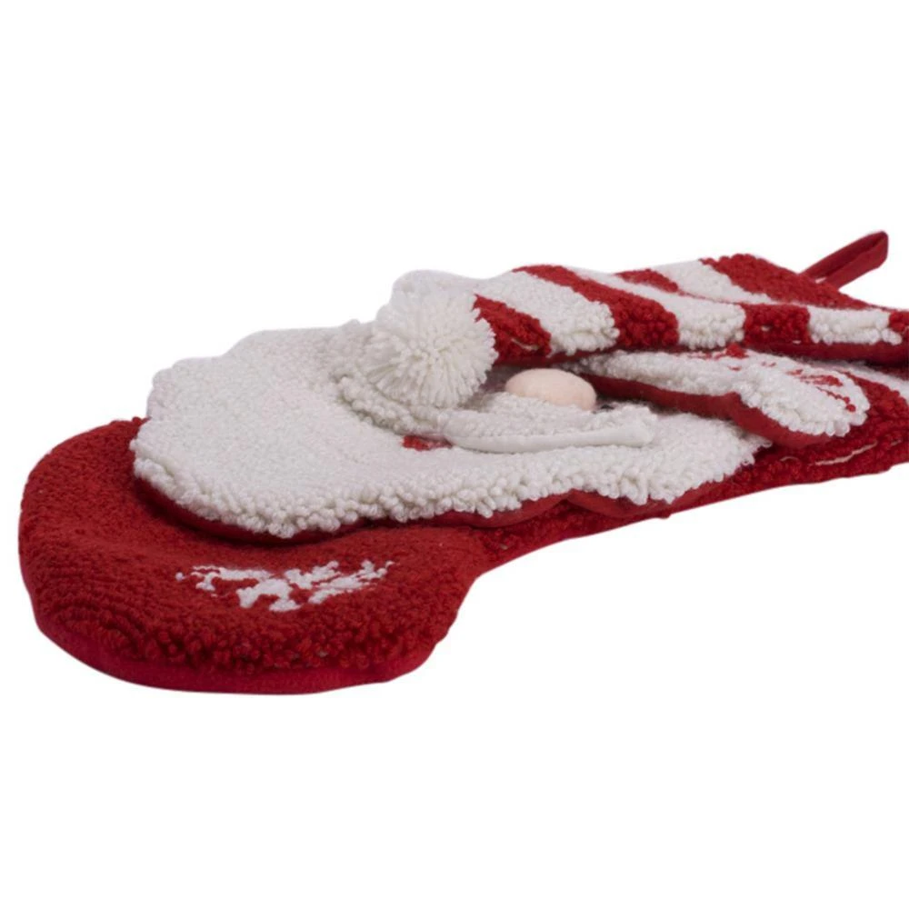 19 In. Polyester 3D Santa Hooked Stocking (2-Pack) 3 19 In. Polyester 3D Santa Hooked Stocking (2-Pack) - Image 3