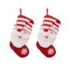 19 In. Polyester 3D Santa Hooked Stocking (2-Pack) -Northlight Shop glitzhome christmas stockings 2004700058 64 1000